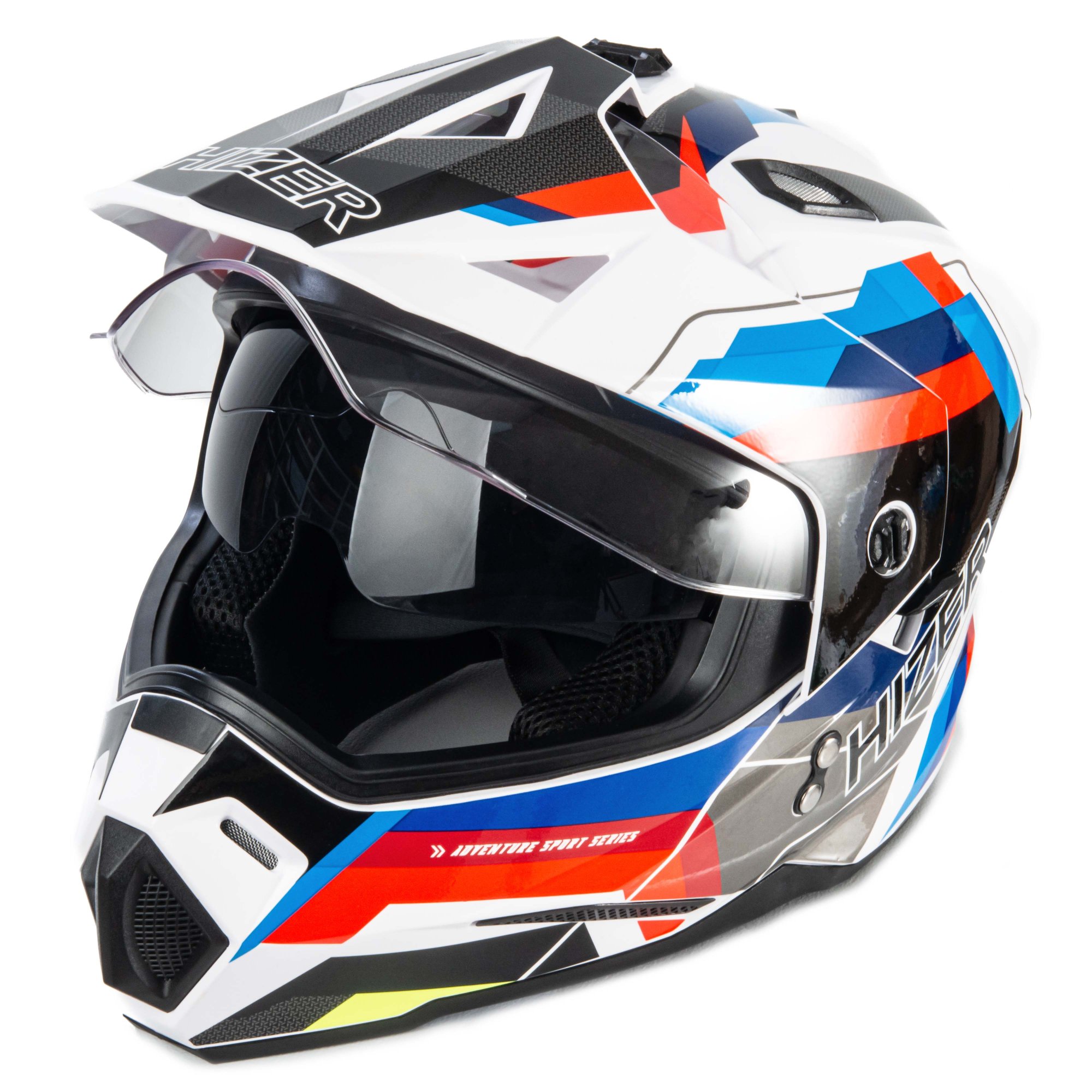 Шлем мото мотард HIZER J6802 №7 (M) ADVENTURE (2 визора)